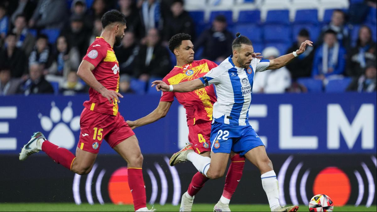 Un buen Espanyol planta cara al Getafe, pero cae en la Copa en el 87