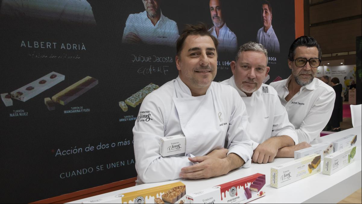 Torrons Vicens crea la línea Sinergia, que amplía su colaboración con grandes chefs