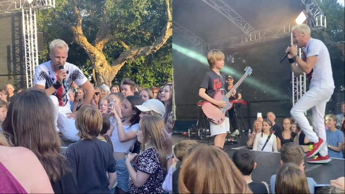 Invitan a un niño de 10 años a tocar con una banda de rock y les roba todo el protagonismo con un clásico de Guns n Roses