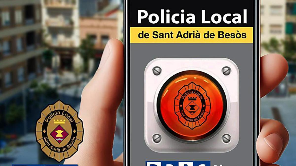 La policía de Sant Adrià activa un botón virtual de seguridad accesible en teléfonos móviles