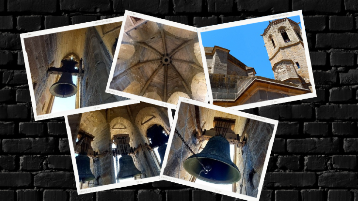 El campanario gótico de la iglesia de Santa María de Cervera