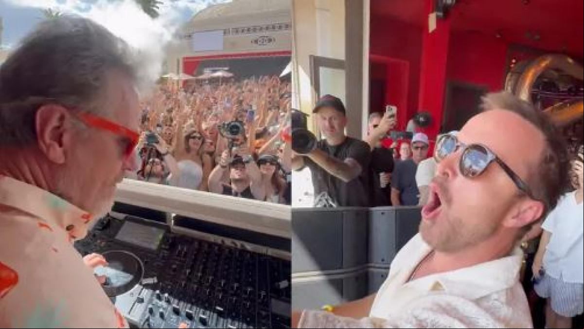El sorprendente reencuentro de los protagonistas de Breaking Bad actuando como DJs en una fiesta en Las Vegas