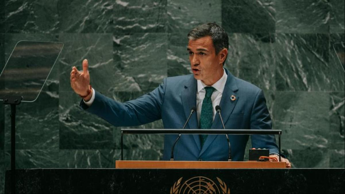 Pedro Sánchez habla en la ONU de “la locura de los tiempos” en claro mensaje a Milei, sin citarlo