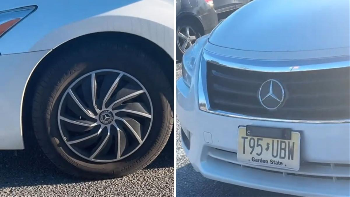 Encuentra un Mercedes en un aparcamiento pero cuando se acerca a verlo no es lo que parece: “Para confundir al enemigo”