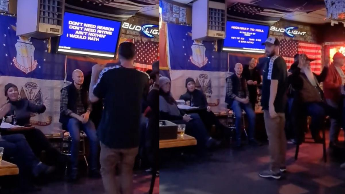 Un español que no sabe hablar inglés deja a todos los clientes de un bar de Arizona con la boca abierta cantando Highway to hell: “Momentazo”