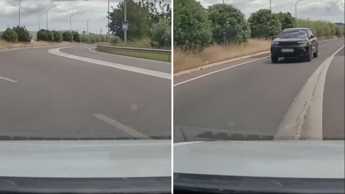 El susto que se lleva un conductor cuando se encuentra con otro de frente al salir de una rotonda en un pueblo de Mallorca: “Anda que frena”